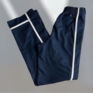 Nike navy blue side snaps warm up joggers size S